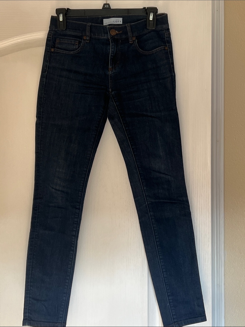 LOFT Dark Indigo Skinny Jeans